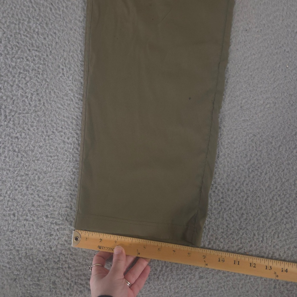 Orvis Pants Mens 34x30 Olive Green Straight Leg Nylon Stretch Tech Hiking Travel - Picture 2 of 14